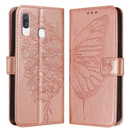 Custodia per telefono in pelle con farfalla goffrata, For Samsung Galaxy A40, For Samsung Galaxy A10 / M10 EU, For Samsung Galaxy Xcover 4s / Xcover 4