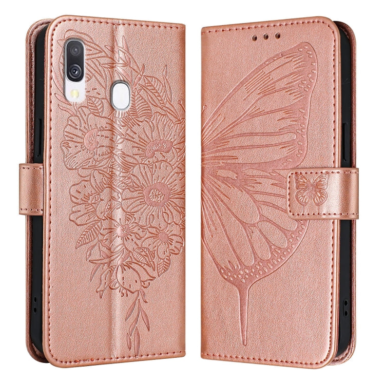 Custodia per telefono in pelle con farfalla goffrata, For Samsung Galaxy A40, For Samsung Galaxy A10 / M10 EU, For Samsung Galaxy Xcover 4s / Xcover 4