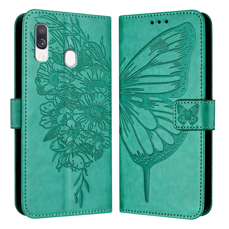 Custodia per telefono in pelle con farfalla goffrata, For Samsung Galaxy A40, For Samsung Galaxy A10 / M10 EU, For Samsung Galaxy Xcover 4s / Xcover 4