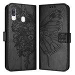 Custodia per telefono in pelle con farfalla goffrata, For Samsung Galaxy A40, For Samsung Galaxy A10 / M10 EU, For Samsung Galaxy Xcover 4s / Xcover 4