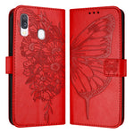 Custodia per telefono in pelle con farfalla goffrata, For Samsung Galaxy A40, For Samsung Galaxy A10 / M10 EU, For Samsung Galaxy Xcover 4s / Xcover 4
