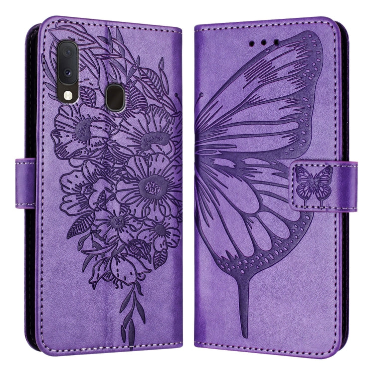 Custodia per telefono in pelle con farfalla goffrata, For Samsung Galaxy Note10, For Samsung Galaxy Note10+, For Samsung Galaxy A20e / A10e