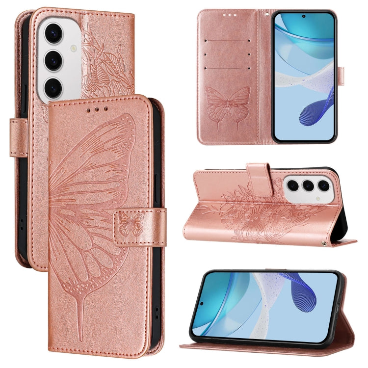 Custodia per telefono in pelle con farfalla goffrata, For Samsung Galaxy S24 FE 5G, For Samsung Galaxy M55, For Samsung Galaxy M15 / F15 5G Global