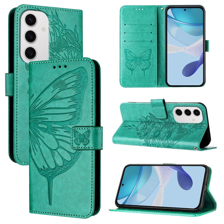 Custodia per telefono in pelle con farfalla goffrata, For Samsung Galaxy S24 FE 5G, For Samsung Galaxy M55, For Samsung Galaxy M15 / F15 5G Global
