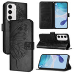 Custodia per telefono in pelle con farfalla goffrata, For Samsung Galaxy S24 FE 5G, For Samsung Galaxy M55, For Samsung Galaxy M15 / F15 5G Global