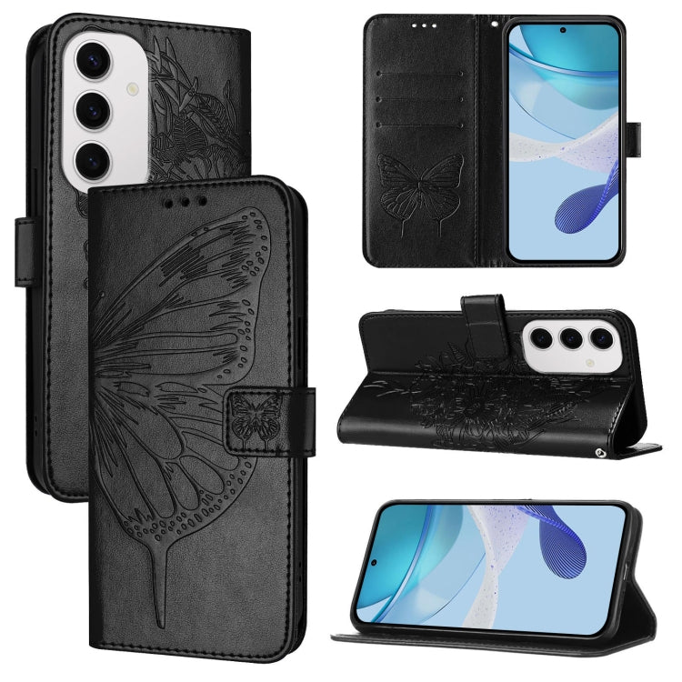 Custodia per telefono in pelle con farfalla goffrata, For Samsung Galaxy S24 FE 5G, For Samsung Galaxy M55, For Samsung Galaxy M15 / F15 5G Global