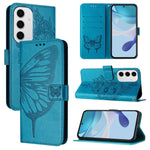 Custodia per telefono in pelle con farfalla goffrata, For Samsung Galaxy S24 FE 5G, For Samsung Galaxy M55, For Samsung Galaxy M15 / F15 5G Global