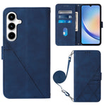 Custodia per telefono in pelle flip in rilievo 3D a tracolla, For Samsung Galaxy S24 FE 5G, For Samsung Galaxy M35, For Samsung Galaxy A55, For Samsung Galaxy A35 5G