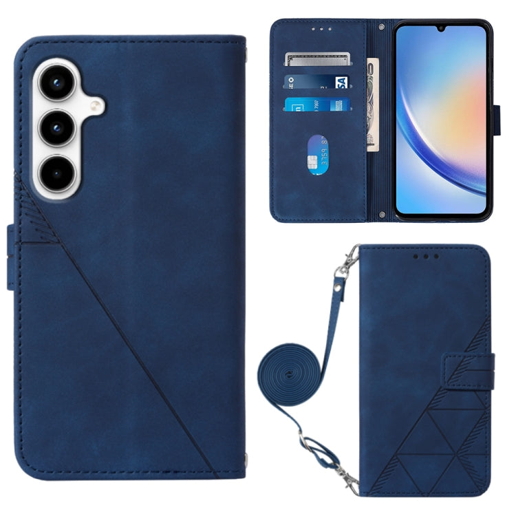 Custodia per telefono in pelle flip in rilievo 3D a tracolla, For Samsung Galaxy S24 FE 5G, For Samsung Galaxy M35, For Samsung Galaxy A55, For Samsung Galaxy A35 5G