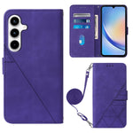 Custodia per telefono in pelle flip in rilievo 3D a tracolla, For Samsung Galaxy S24 FE 5G, For Samsung Galaxy M35, For Samsung Galaxy A55, For Samsung Galaxy A35 5G