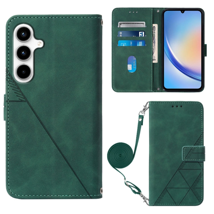Custodia per telefono in pelle flip in rilievo 3D a tracolla, For Samsung Galaxy S24 FE 5G, For Samsung Galaxy M35, For Samsung Galaxy A55, For Samsung Galaxy A35 5G