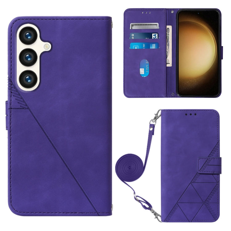 Custodia per telefono in pelle flip in rilievo 3D a tracolla, For Samsung Galaxy S24 Ultra 5G, For Samsung Galaxy S24+ 5G, For Samsung Galaxy S24 5G