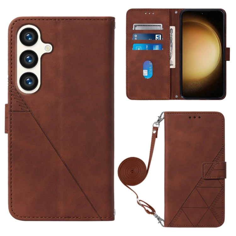 Custodia per telefono in pelle flip in rilievo 3D a tracolla, For Samsung Galaxy S24 Ultra 5G, For Samsung Galaxy S24+ 5G, For Samsung Galaxy S24 5G