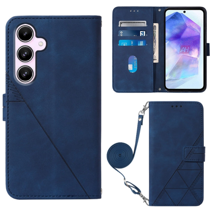 Custodia per telefono in pelle flip in rilievo 3D a tracolla, For Samsung Galaxy S24 FE 5G, For Samsung Galaxy M35, For Samsung Galaxy A55, For Samsung Galaxy A35 5G