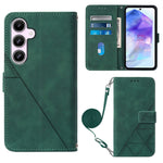 Custodia per telefono in pelle flip in rilievo 3D a tracolla, For Samsung Galaxy S24 FE 5G, For Samsung Galaxy M35, For Samsung Galaxy A55, For Samsung Galaxy A35 5G