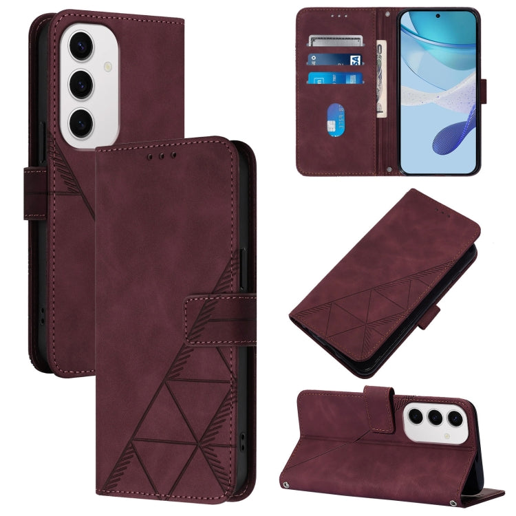 Custodia per telefono in pelle flip in rilievo 3D a tracolla, For Samsung Galaxy S24 FE 5G, For Samsung Galaxy M35, For Samsung Galaxy A55, For Samsung Galaxy A35 5G