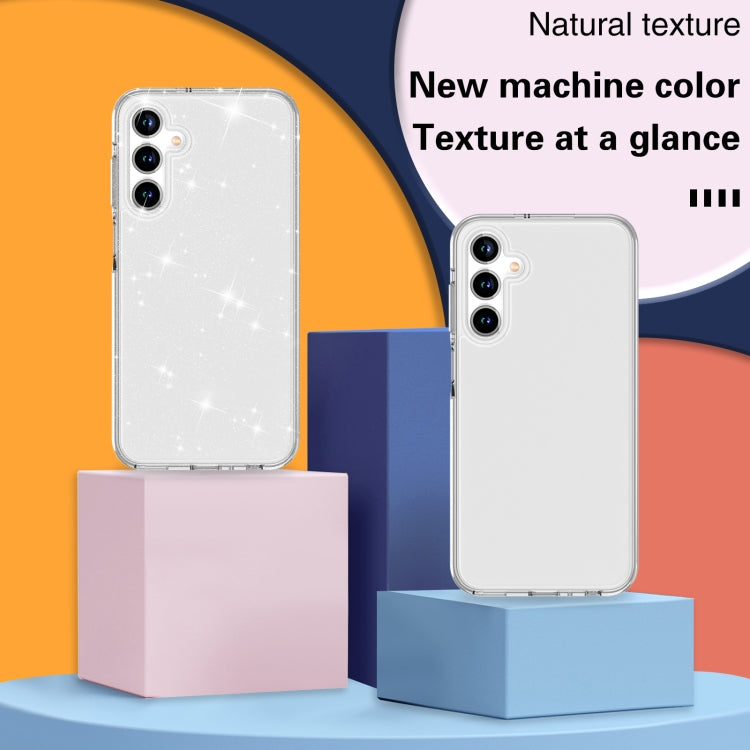 Custodia per telefono antiurto in polvere glitterata stile Terminator, For Samsung Galaxy A15 5G, For Samsung Galaxy A55 5G, For Samsung Galaxy A35 5G, For Samsung Galaxy A25 5G, For Samsung Galaxy S23 FE 5G
