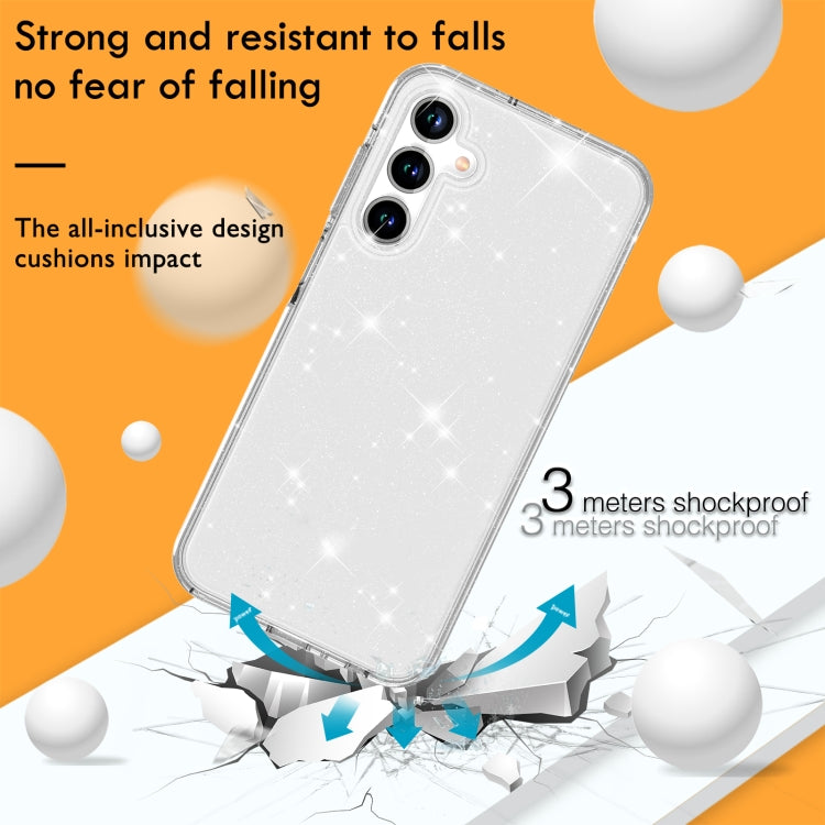 Custodia per telefono antiurto in polvere glitterata stile Terminator, For Samsung Galaxy A15 5G, For Samsung Galaxy A55 5G, For Samsung Galaxy A35 5G, For Samsung Galaxy A25 5G, For Samsung Galaxy S23 FE 5G