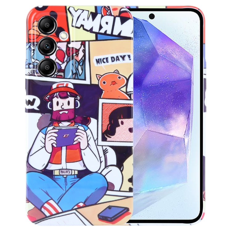 Custodia per telefono per PC con motivo dipinto con foro preciso, For Samsung Galaxy A55 5G