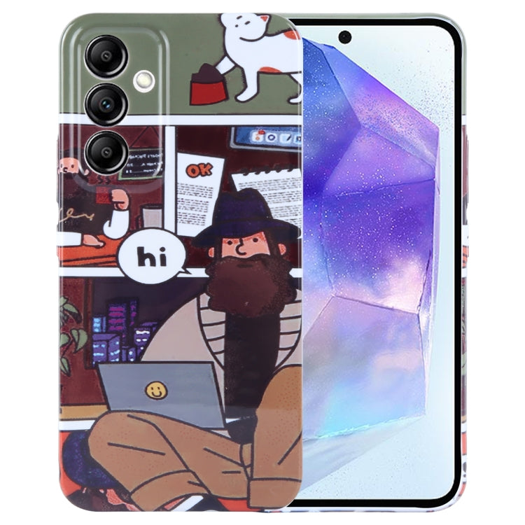 Custodia per telefono per PC con motivo dipinto con foro preciso, For Samsung Galaxy A55 5G