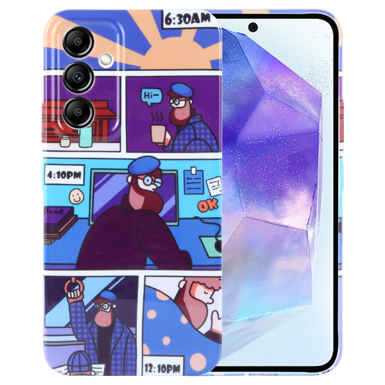 Custodia per telefono per PC con motivo dipinto con foro preciso, For Samsung Galaxy A55 5G