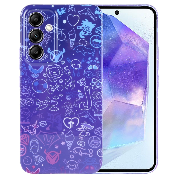 Custodia per telefono per PC con motivo dipinto con foro preciso, For Samsung Galaxy A55 5G