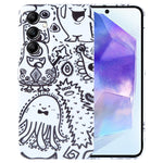 Custodia per telefono per PC con motivo dipinto con foro preciso, For Samsung Galaxy A55 5G