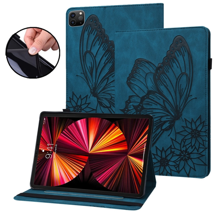 Custodia per tablet in pelle goffrata grande farfalla, For iPad Pro 13 2025 / 2024, For iPad Pro 11 2025 / 2024, For iPad Pro 12.9 2022 / Air 13 2024 / 2025