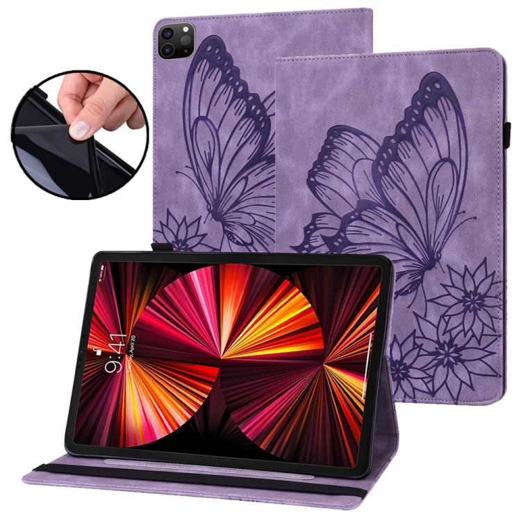 Custodia per tablet in pelle goffrata grande farfalla, For iPad Pro 13 2025 / 2024, For iPad Pro 11 2025 / 2024, For iPad Pro 12.9 2022 / Air 13 2024 / 2025