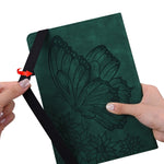 Custodia per tablet in pelle goffrata grande farfalla, For iPad Pro 13 2025 / 2024, For iPad Pro 11 2025 / 2024, For iPad Pro 12.9 2022 / Air 13 2024 / 2025
