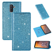 Custodia portafoglio in pelle glitterata per Samsung Galaxy