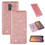 Custodia portafoglio in pelle glitterata per Samsung Galaxy