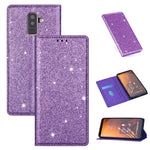 Custodia portafoglio in pelle glitterata per Samsung Galaxy