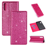 Custodia portafoglio in pelle glitter per Samsung Galaxy