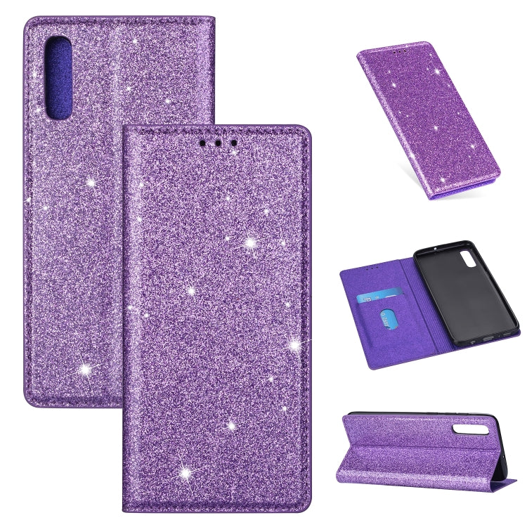 Custodia portafoglio in pelle glitter per Samsung Galaxy