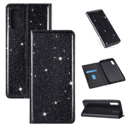 Custodia portafoglio in pelle glitter per Samsung Galaxy A70