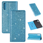 Custodia portafoglio in pelle glitter per Samsung Galaxy A70