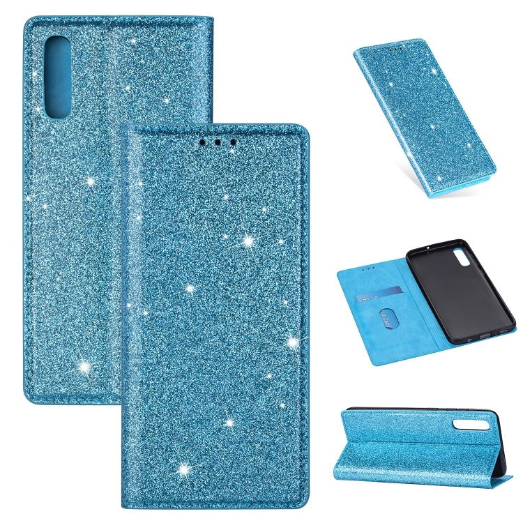 Custodia portafoglio in pelle glitter per Samsung Galaxy A70