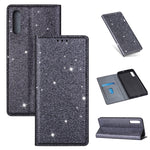 Custodia portafoglio in pelle glitter per Samsung Galaxy A70