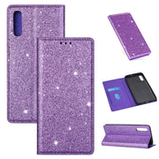 Custodia portafoglio in pelle glitter per Samsung Galaxy A70