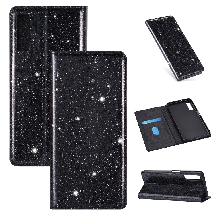 Custodia portafoglio in pelle glitter per Samsung Galaxy A70