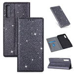 Custodia portafoglio in pelle glitter per Samsung Galaxy A70