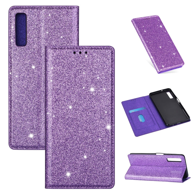 Custodia portafoglio in pelle glitter per Samsung Galaxy A70
