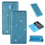 Custodia portafoglio in pelle glitter per Samsung Galaxy A70