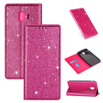 Custodia portafoglio in pelle glitter per Samsung Galaxy A70