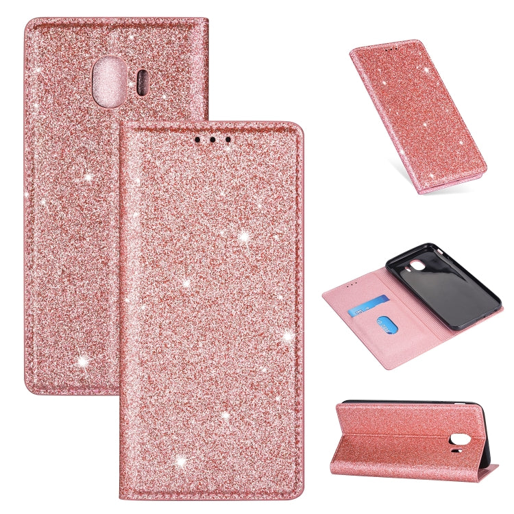 Custodia portafoglio in pelle glitter per Samsung Galaxy A70