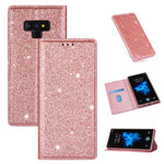 Custodia portafoglio in pelle glitter per Samsung Galaxy Note9
