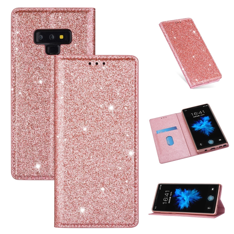 Custodia portafoglio in pelle glitter per Samsung Galaxy Note9