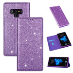 Custodia portafoglio in pelle glitter per Samsung Galaxy Note9