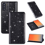 Custodia portafoglio in pelle glitter per Samsung Galaxy S10